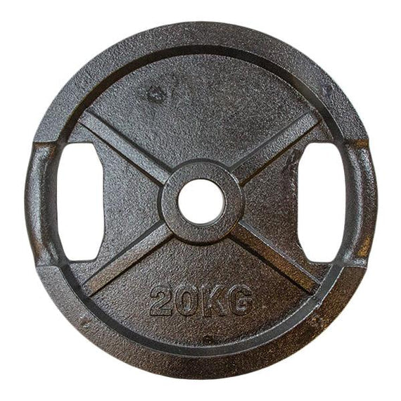 Vægtskive Sort Metal Med Greb  50 Mm  20 Kg